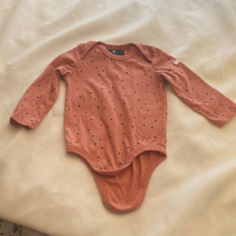 7 For All Mankind Coral Heart Bodysuit